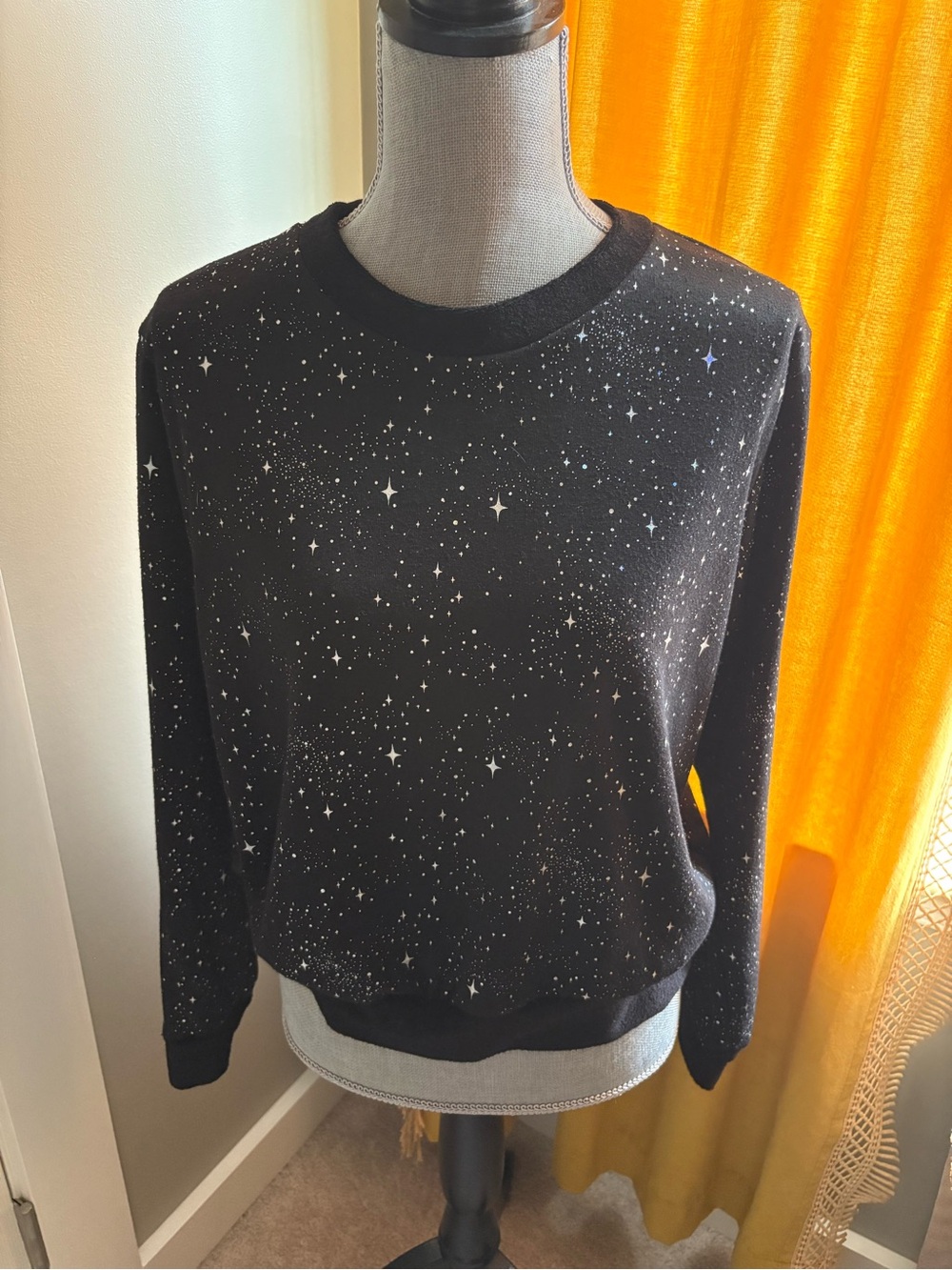 Noli Black Starfield Crewneck Sweater